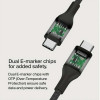 Кабель Belkin Boost Charge Braided USB-C - USB-C 1 м 240W (CAB015BT1MBK) черный