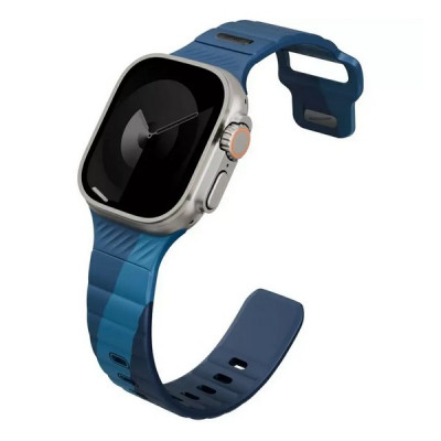 Ремешок Uniq STRIDE DE FKM Rubber для Apple Watch 49/46/45/44 мм (49MM-STRDESTMABU) Storm/Blue
