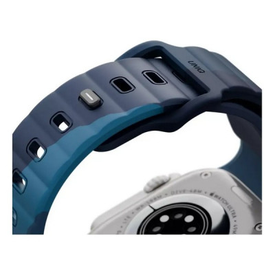 Ремешок Uniq STRIDE DE FKM Rubber для Apple Watch 49/46/45/44 мм (49MM-STRDESTMABU) Storm/Blue