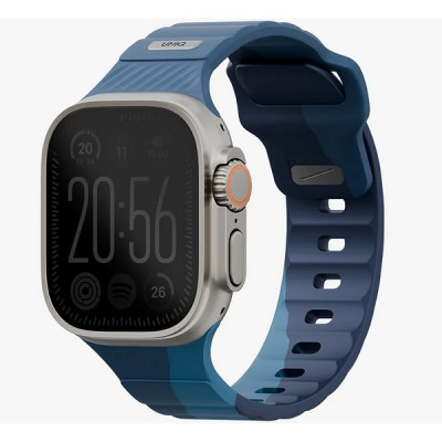 Ремешок Uniq STRIDE DE FKM Rubber для Apple Watch 49/46/45/44 мм (49MM-STRDESTMABU) Storm/Blue