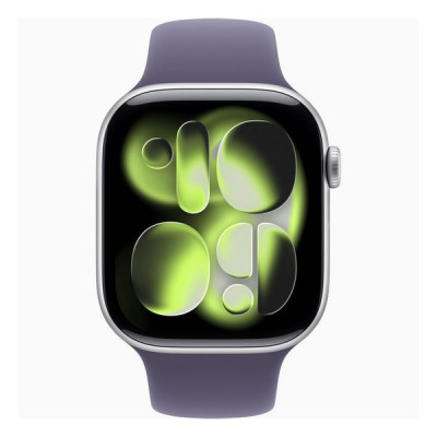 Apple Watch Series 11, 46mm, алюминий серебристого цвета, спортивный ремешок