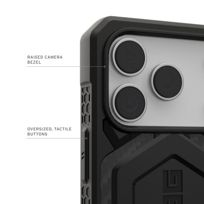 Чехол UAG Monarch Pro Magfit для iPhone 17 Pro 6.3" (114513114242) Carbon Fiber