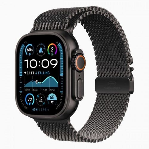 Apple Watch Ultra 2 GPS + Cellular, 49mm, черный титан, миланский сетчатый браслет (2024)