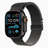 Apple Watch Ultra 2 GPS + Cellular, 49mm, черный титан, миланский сетчатый браслет (2024)