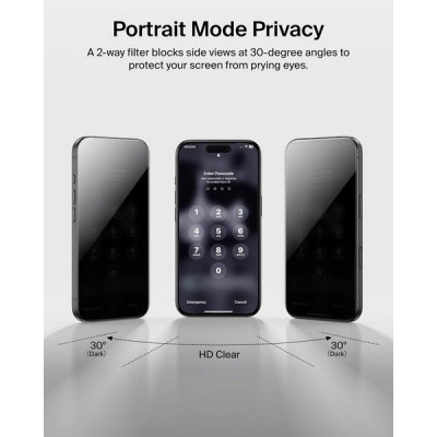 Защитное стекло Belkin ScreenForce InvisiGlass Privacy Filter для iPhone Air (OVA212hq)