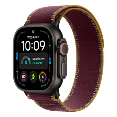 Apple Watch Ultra 4, 49 mm, Black Titanium Burgundy Trail Loop