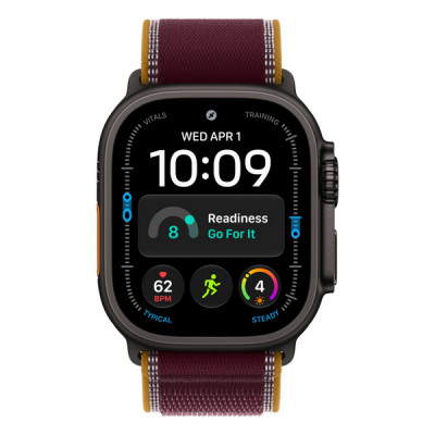 Apple Watch Ultra 4, 49 mm, Black Titanium Burgundy Trail Loop