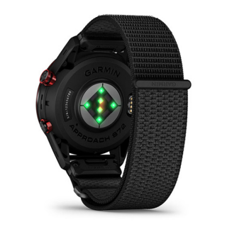 Умные часы Garmin Approach S72 47 мм Carbon Gray/Red DLC Titanium Bezel with Black ComfortFit Fabric Band (010-04148-00)