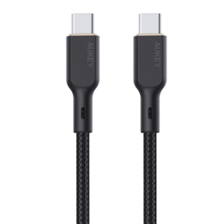 Кабель Aukey USB-C to USB-C 100 Вт 5А 1 м (СB-KCC101) черный