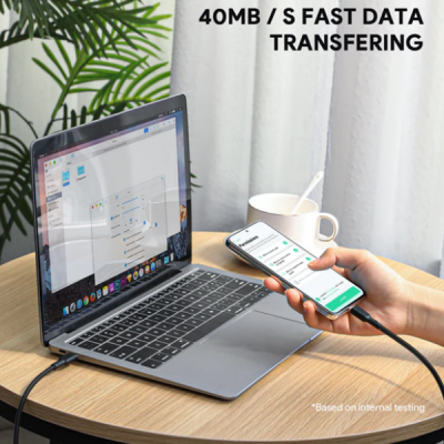 Кабель Aukey USB-C to USB-C 100 Вт 5А 1 м (СB-KCC101) черный