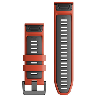 Ремешок силиконовый Garmin QuickFit 26 мм (010-13281-04) красный/графит