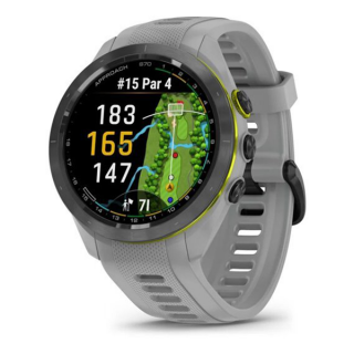 Умные часы Garmin Approach S70 42 мм с черным керамическим безелем и серым ремешком (010-02746-11)