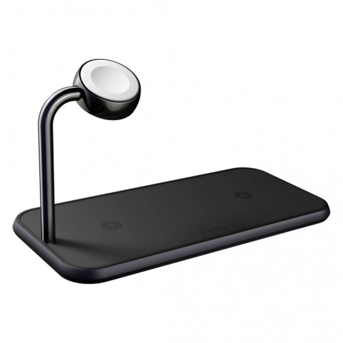 Беспроводное зарядное устройство ZENS Dual+Watch Aluminium Wireless Charger черный (ZEDC05B/00)