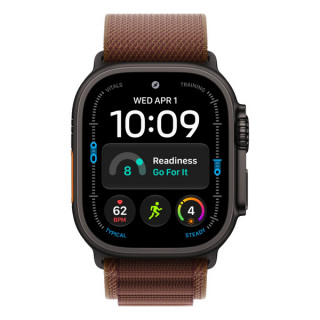 Apple Watch Ultra 4, 49 мм, Black Titanium Burgundy Alpine Loop