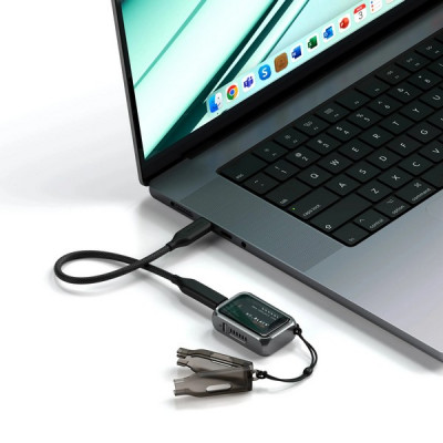Бокс для жесткого диска Satechi Mini NVMe SSD USB4 Enclosure (ST-E2230M) серый
