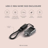 Бокс для жесткого диска Satechi Mini NVMe SSD USB4 Enclosure (ST-E2230M) серый