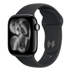 Apple Watch Series 11, 42mm, алюминий цвета «черный оникс», спортивный ремешок