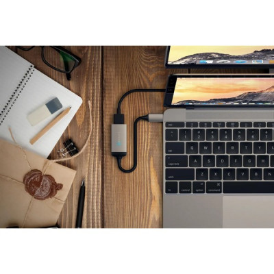 Адаптер Satechi Aluminum Type-C to HDMI (ST-TC4KHAM) Space Gray / Серый космос
