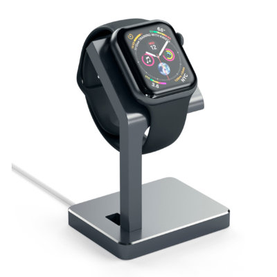 Беспроводное зарядное устройство Satechi Aluminum Apple Watch Charging Stand ST-AWSM (серый космос)