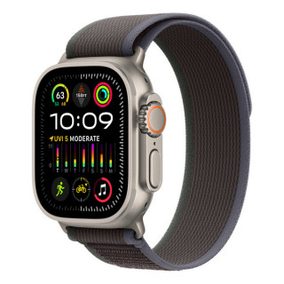 Ремешок Apple Trail Loop 49 мм Blue/Black - Natural Titanium Finish