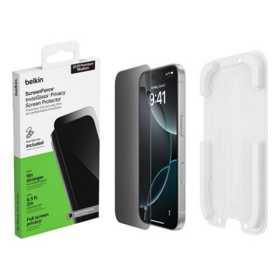 Защитное стекло Belkin ScreenForce InvisiGlass Privacy Filter для iPhone 17 Pro Max (OVA214hq)