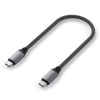 Кабель Satechi USB-C to USB-C 25 см серый космос (ST-TCC10M)