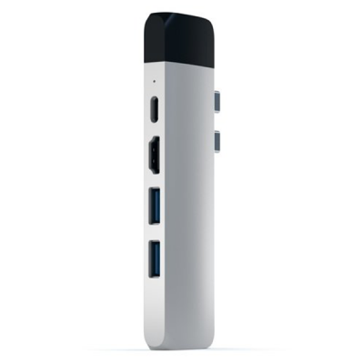 Адаптер Satechi Aluminum Type-C Pro Hub Adapter With Ethernet для MacBook Pro (USB-C) серебряный (ST-TCPHES)