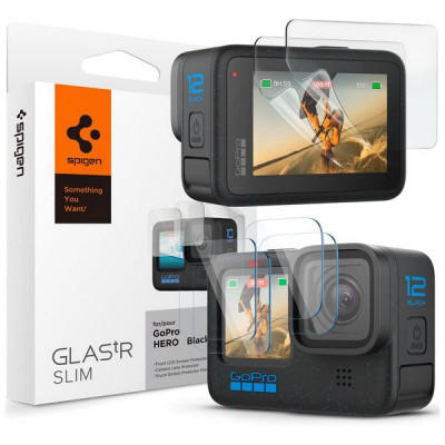 Защитное стекло Spigen Glas.TR Slim + Film 2-Set для GoPro Hero 9/10/11/12 (AGL03045) Clear