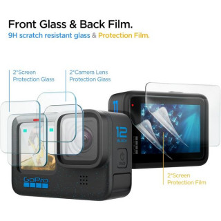 Защитное стекло Spigen Glas.TR Slim + Film 2-Set для GoPro Hero 9/10/11/12 (AGL03045) Clear
