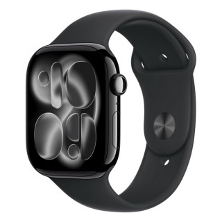 Apple Watch Series 11, 46mm, алюминий цвета «черный оникс», спортивный ремешок