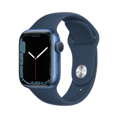 Apple Watch Series 7, 41 мм, корпус из алюминия синего цвета, спортивный ремешок «синий омут»