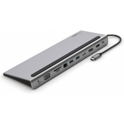 Док-станция Belkin USB-C 11 в 1 Multiport Dock (INC004btSGY), серый