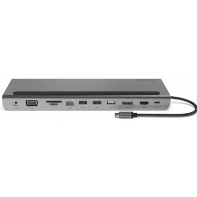 Док-станция Belkin USB-C 11 в 1 Multiport Dock (INC004btSGY), серый