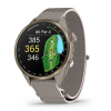 Умные часы Garmin Approach S72 43 мм Soft Gold/Blush Pink Titanium Bezel with French Gray/Blush Pink ComfortFit Fabric Band (010-04147-01)