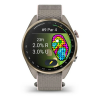 Умные часы Garmin Approach S72 43 мм Soft Gold/Blush Pink Titanium Bezel with French Gray/Blush Pink ComfortFit Fabric Band (010-04147-01)