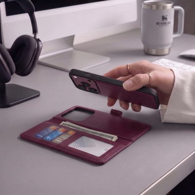 Чехол Tech-Protect Wallet MagFit для iPhone 18 Pro / 17 Pro (Mulberry)