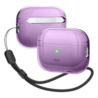 Чехол Elago Clear case with Round strap для AirPods Pro 2 (2022) (EAPP2CL-BA+ROSTR-DPU) фиолетовый