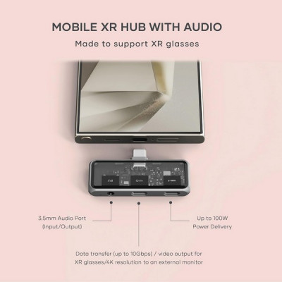 Хаб Satechi Mobile XR Hub with Audio PD 100W (ST-HXRAJM) серый