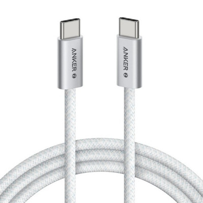 Кабель Anker Zolo Fast Charging USB-C - USB-C 240W 0.9 м (A8060H21) White
