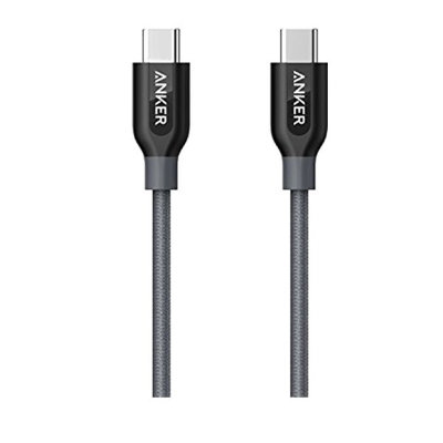 Кабель Anker PowerLine+ USB-C to USB-C 2.0 Nylon Braided (A8187HA1) 0,9 метра Серый 