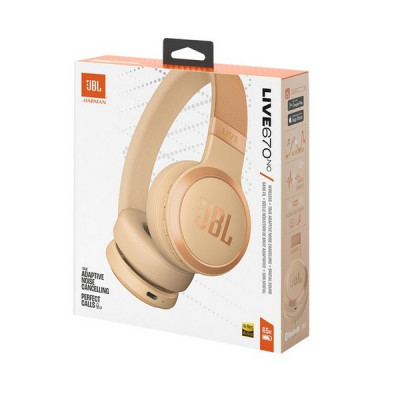 Беспроводные наушники JBL Live 670NC (JBLLIVE670NCSAT) бежевый