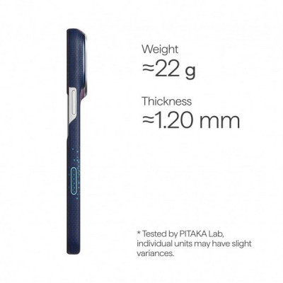 Чехол Pitaka Edge Case для iPhone 18 Pro Max / 17 Pro Max (KI1805PM) Nearfield Blue (Milky Way Galaxy 2.0)