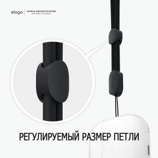 Чехол Elago Clear case with Round strap для AirPods Pro 2 (2022) (EAPP2CL-BA+ROSTR-NHP) неоновый розовый