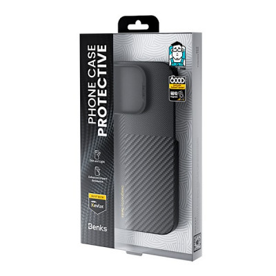 Чехол Benks Montage ArmorAir Case Kevlar для iPhone 16 Pro 6.3" (C.K.FL.AP.BK.MB65) Black (600D+1500D)