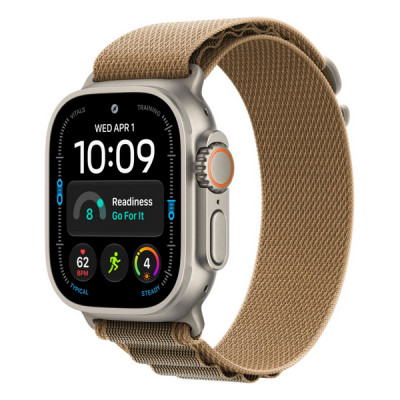 Apple Watch Ultra 4, 49 мм, Natural Titanium Desert Alpine Loop