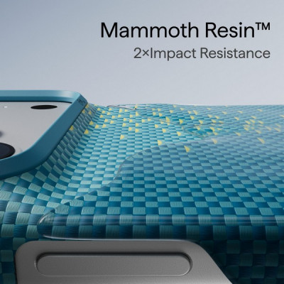 Чехол Pitaka Edge Case для iPhone 18 Pro Max / 17 Pro Max (KI1812PM) Lucid Blue (Glints of Gold)