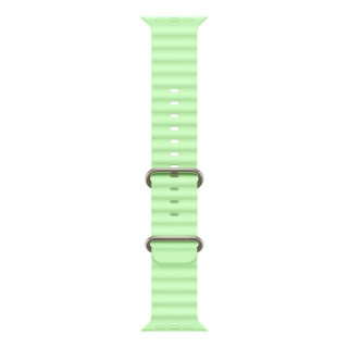 Ремешок Apple Ocean Band 49 мм Neon Green / Natural Titanium Finish
