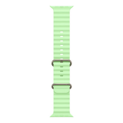Ремешок Apple Ocean Band 49 мм Neon Green / Natural Titanium Finish