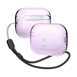 Чехол Elago Clear case with Round strap для AirPods Pro 2 (2022) (EAPP2CL-BA+ROSTR-LV) лавандовый