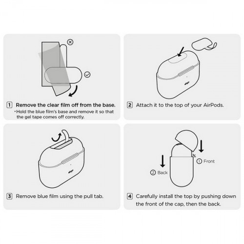 Чехол Elago Clear Hang case для AirPods Pro 2 (2022) (EAPP2CL-HANG-LV) лавандовый